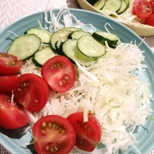 トマトのマリネと野菜のサラダ